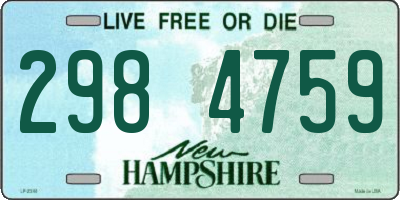 NH license plate 2984759