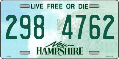 NH license plate 2984762