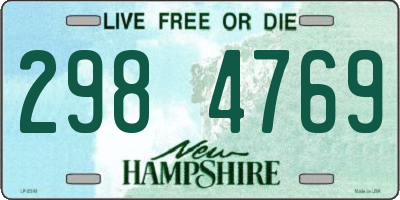 NH license plate 2984769