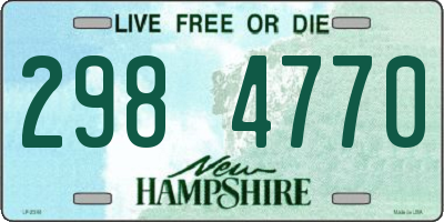 NH license plate 2984770