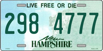 NH license plate 2984777