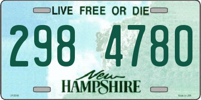 NH license plate 2984780