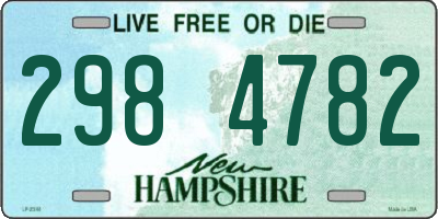 NH license plate 2984782