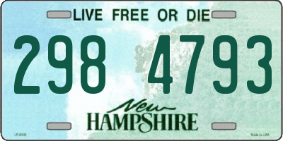 NH license plate 2984793
