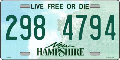 NH license plate 2984794