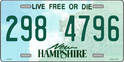 NH license plate 2984796