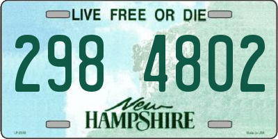 NH license plate 2984802