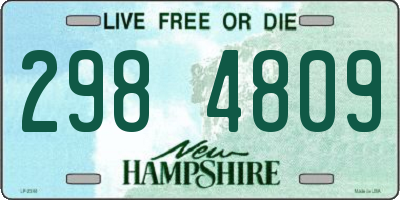 NH license plate 2984809