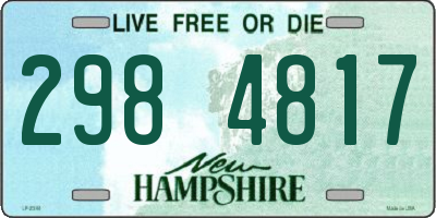 NH license plate 2984817