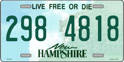 NH license plate 2984818