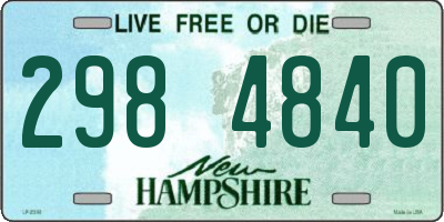 NH license plate 2984840