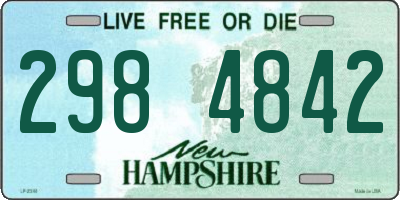 NH license plate 2984842