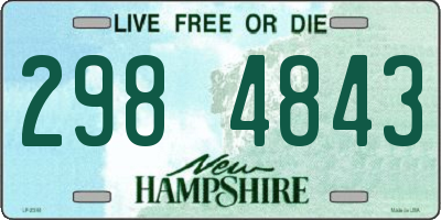 NH license plate 2984843