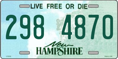 NH license plate 2984870
