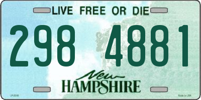 NH license plate 2984881