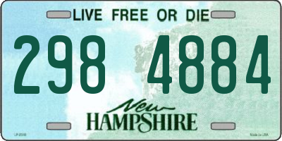 NH license plate 2984884