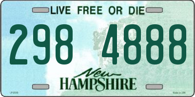 NH license plate 2984888