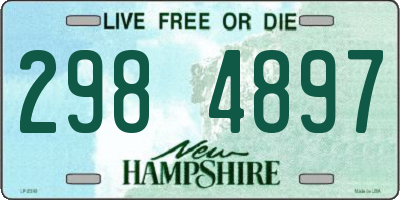 NH license plate 2984897