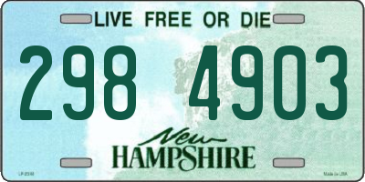 NH license plate 2984903