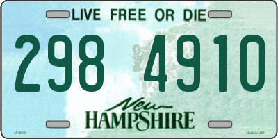 NH license plate 2984910