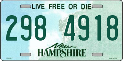 NH license plate 2984918