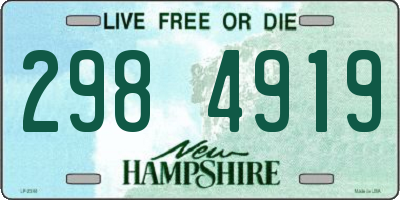 NH license plate 2984919