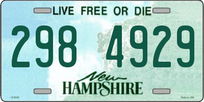 NH license plate 2984929