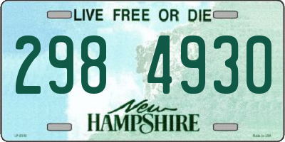 NH license plate 2984930
