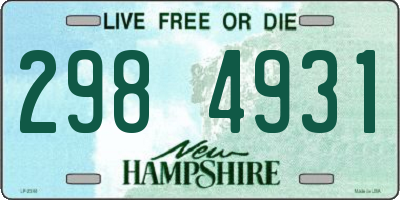NH license plate 2984931