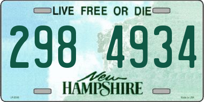 NH license plate 2984934