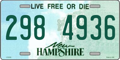 NH license plate 2984936