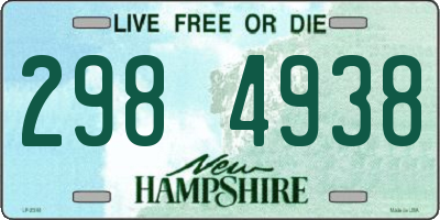 NH license plate 2984938