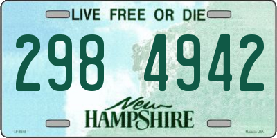 NH license plate 2984942