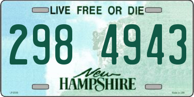 NH license plate 2984943