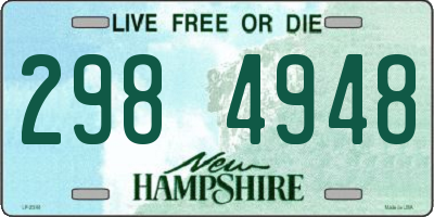 NH license plate 2984948