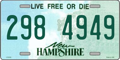 NH license plate 2984949