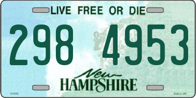 NH license plate 2984953
