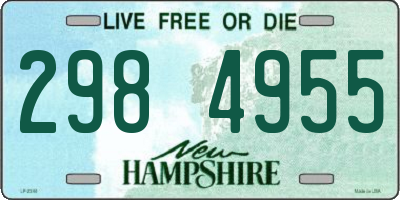 NH license plate 2984955