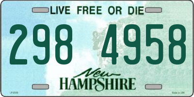 NH license plate 2984958