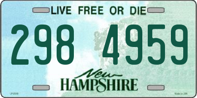 NH license plate 2984959