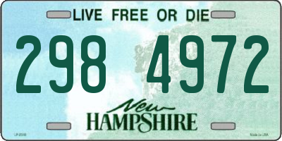 NH license plate 2984972