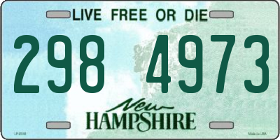 NH license plate 2984973
