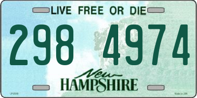 NH license plate 2984974