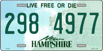 NH license plate 2984977