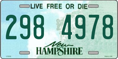 NH license plate 2984978