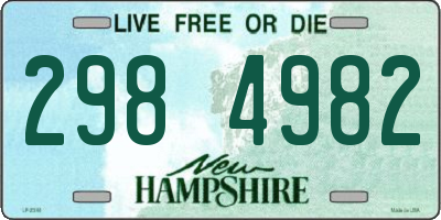 NH license plate 2984982