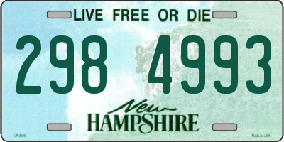 NH license plate 2984993