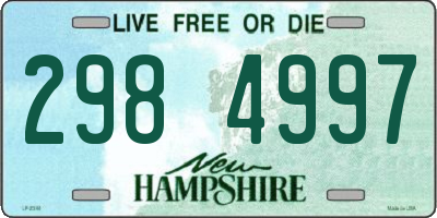 NH license plate 2984997