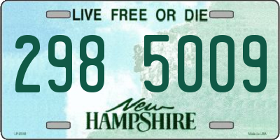 NH license plate 2985009