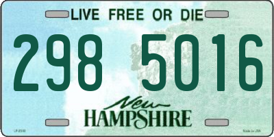 NH license plate 2985016
